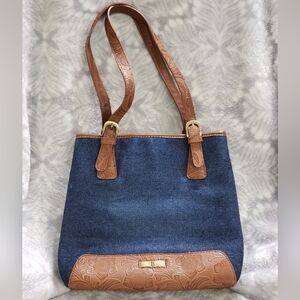 Denim and Leather (faux??) Purse